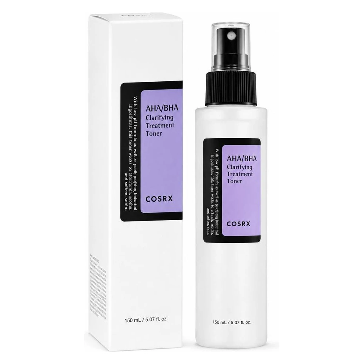 COSRX AHA/BHA Clarifying Treatment Toner 150ml – Tonique Exfoliant Doux pour Peau Nette et Éclatante