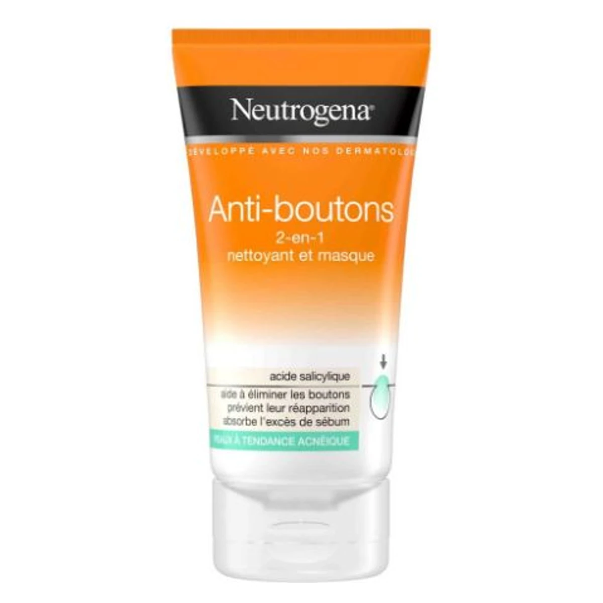 Neutrogena Anti-boutons : 2-en-1 Nettoyant Et Masque